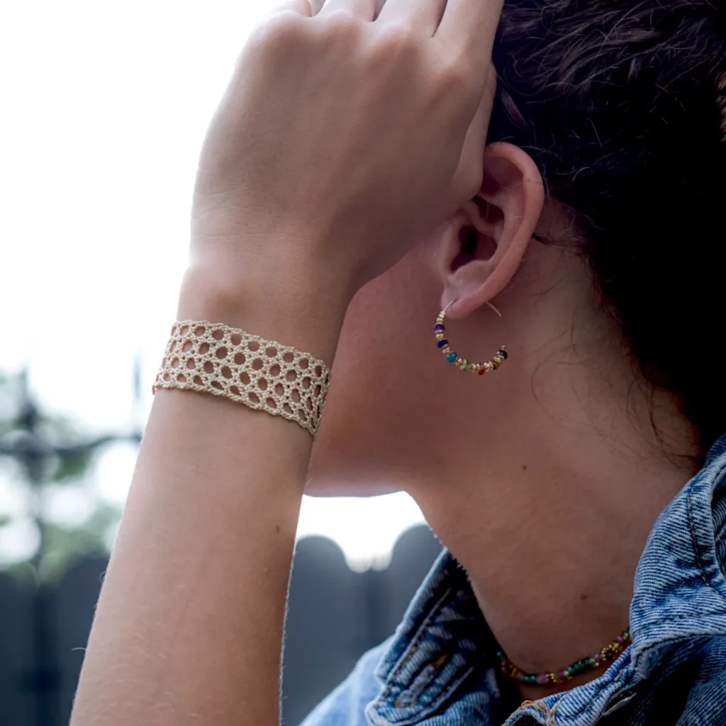 manchette dentelle Monica raffiné élégant femme, idéal cadeau femme