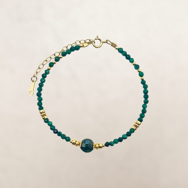 bracelet pierre fine malachite TINA