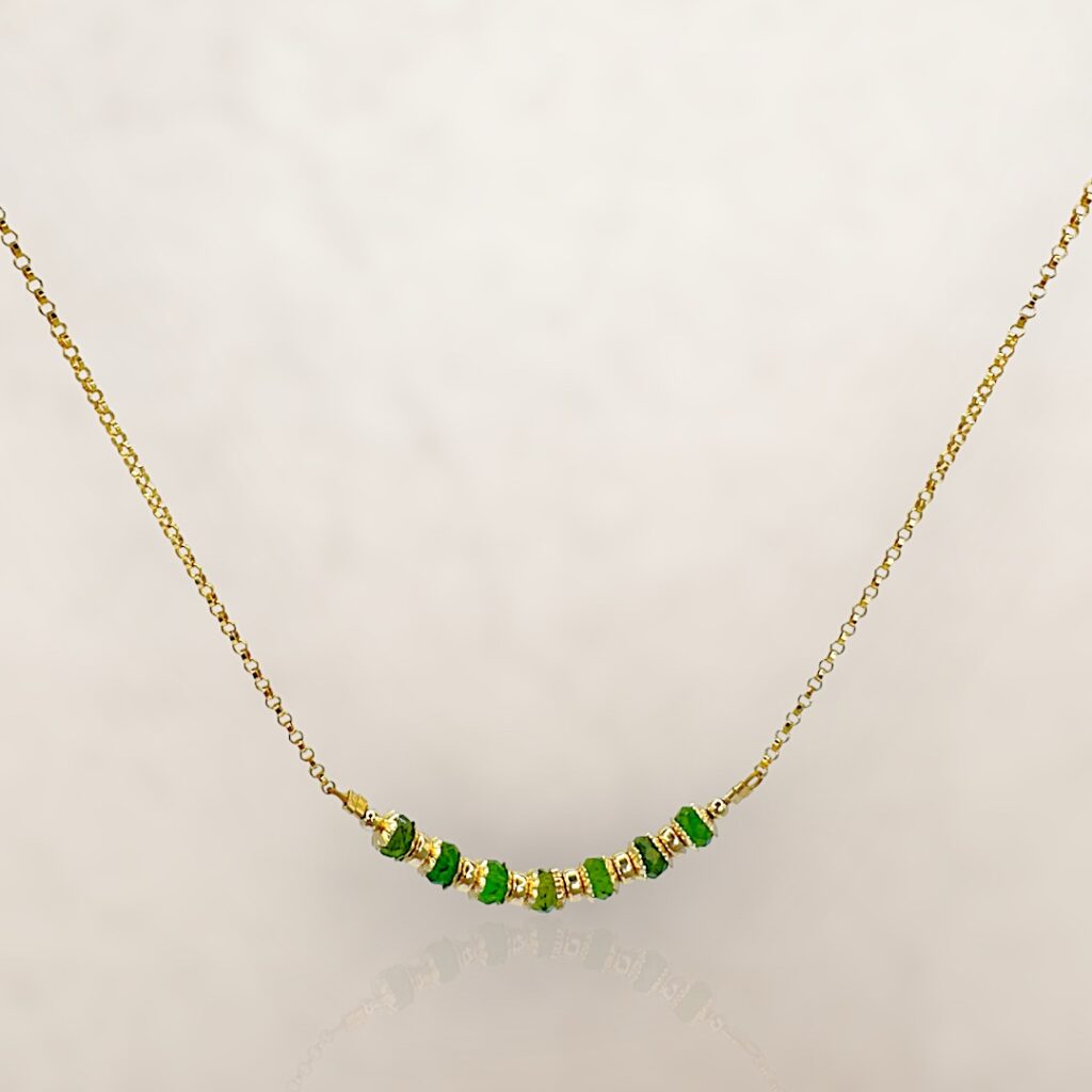 collier chaîne et diopside HELENA