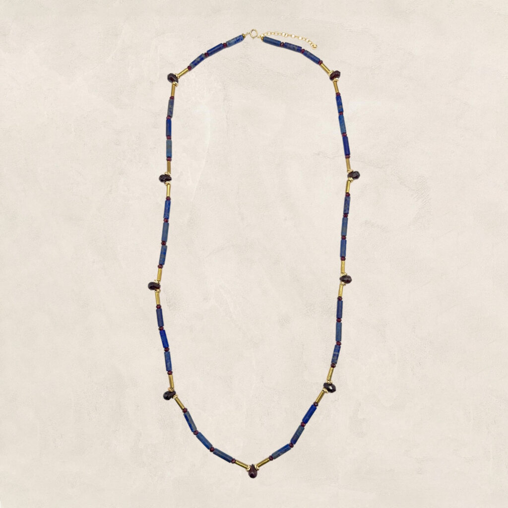 collier long pierre fine lapis lazuli LILA