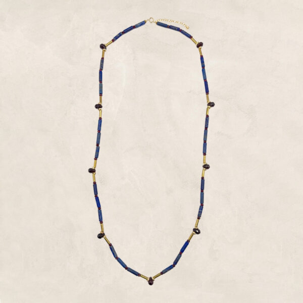 collier long pierre fine lapis lazuli LILA