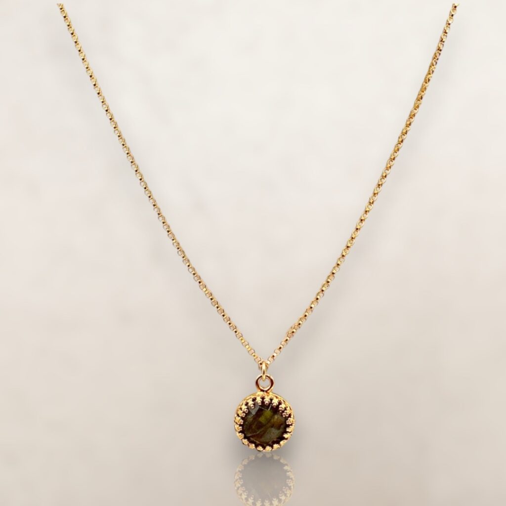 collier chaîne labradorite LINA